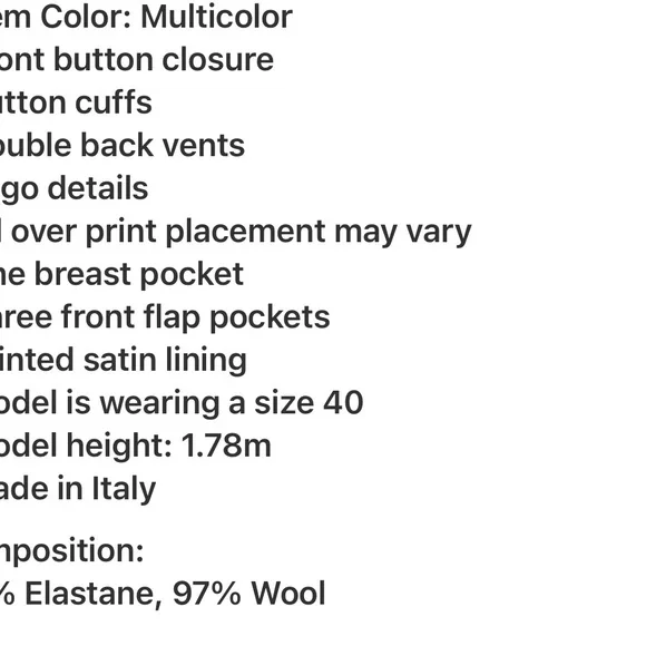 Dolce & Gabbana leopard printed doble breasted jacket size EU 48 NWT - Picture 7 of 7